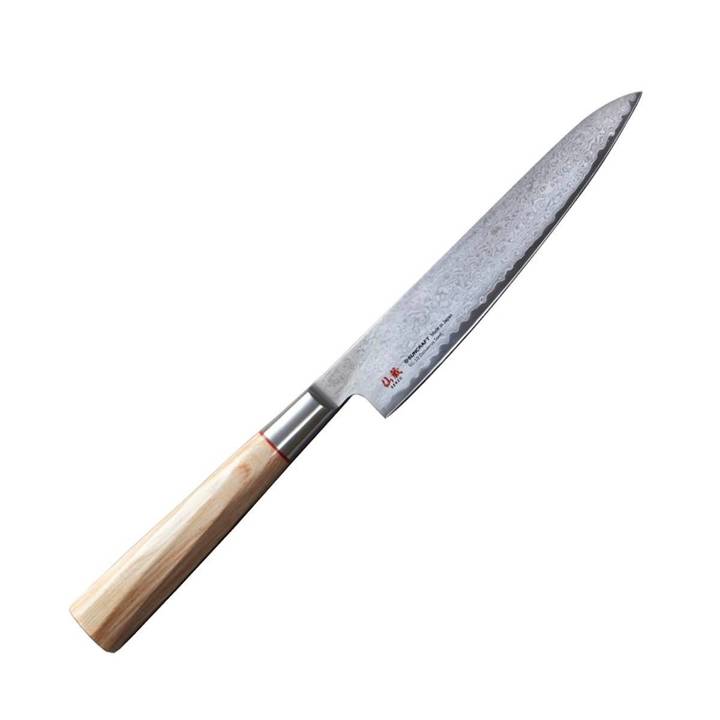 Nóż kuchenny ze stali damasceńskiej Suncraft Senzo Twisted Octagon Petty 150 mm 