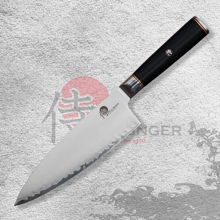 Nóż szefa kuchni ze stali damasceńskiej Dellinger Okami Chef 190 mm
