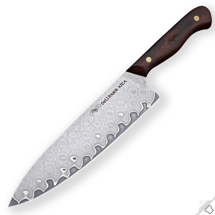 Nóż ze stali damasceńskiej Dellinger Kita North Damascus Chef 225 mm 
